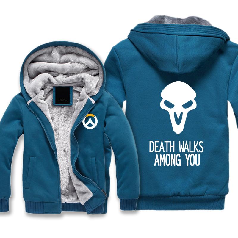Overwatch Death Walks Jackets- Zip Up Among You Fleece Jacket - Image 4