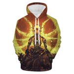 Overwatch Hoodie - Zenyatta 3D Print Yellow Hooded Pullover Sweatshirt