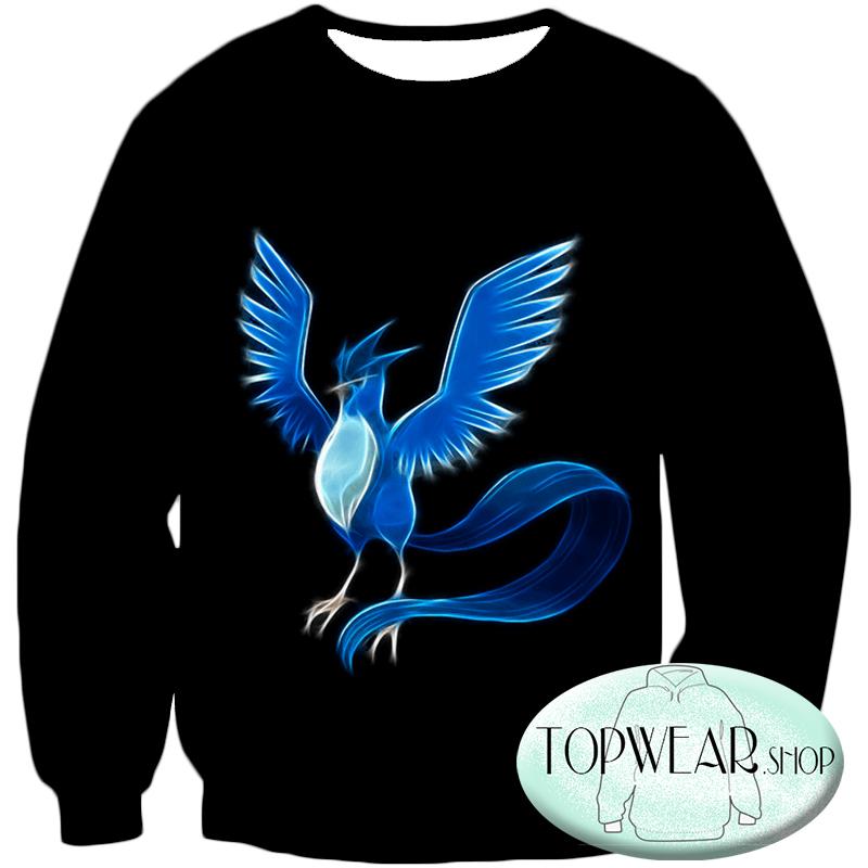 Pokemon Hoodies - Flying Mystic Ice Type Pokemon Articuno Zip Up Hoodie - Image 3
