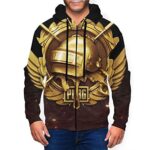 PUBG Hoodies - 3D Print Game Playerunknown's Battlegrounds Pullover with Pockets Golden