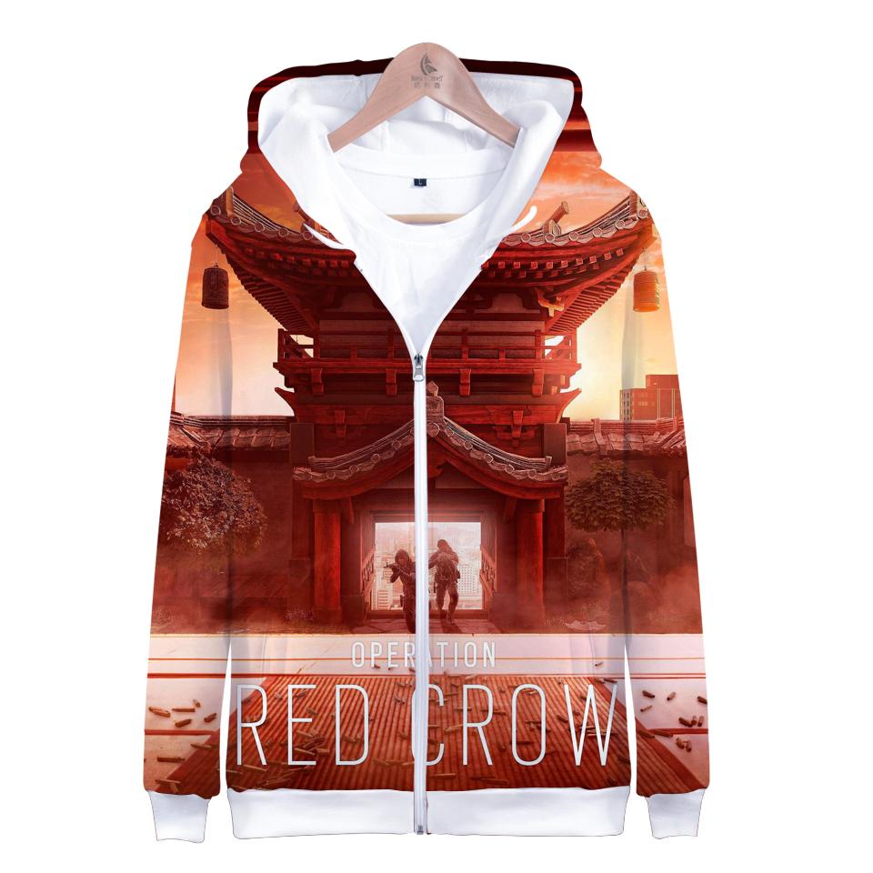 Rainbow Six Hoodies - Super Cool Rainbow Six Commando Red Hoodie - Image 3