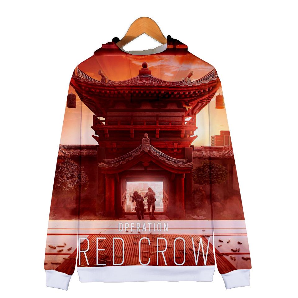 Rainbow Six Hoodies - Super Cool Rainbow Six Commando Red Hoodie - Image 4