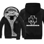 Rammstein  Jackets - Solid Color Rammstein Series White Logo Icon Super Cool Fleece Jacket