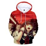 Red Fashion 3D Monokuma Hoodies for Men and Women