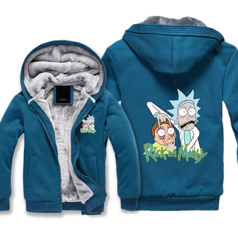 Rick and Morty Jackets - Solid Color Rick and Morty Series Spoof Cute Fleece Jacket - Image 5