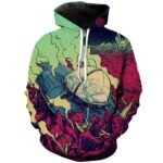 Rick's Space cruiser Crash Landing | Rick and Morty 3D Printed Unisex Hoodies