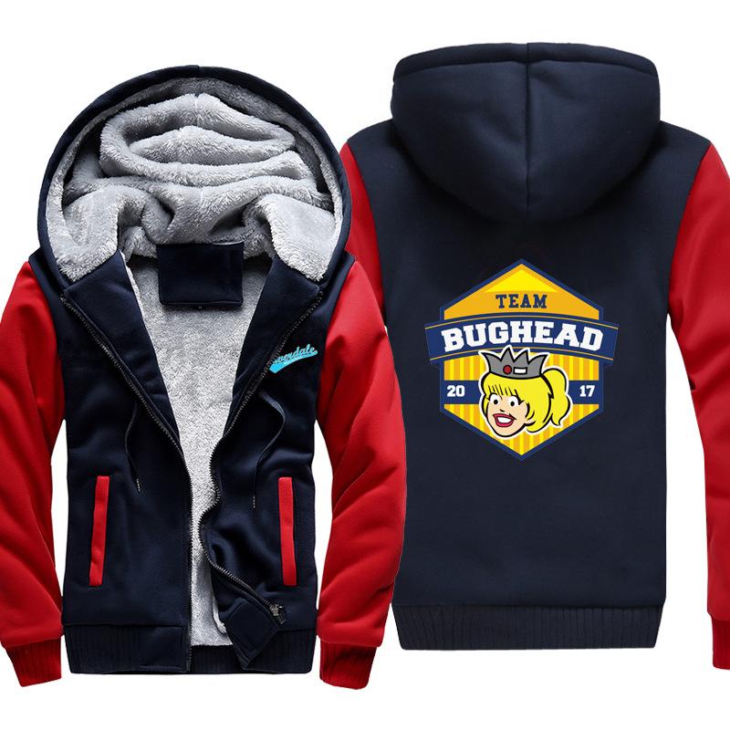 Riverdale Jackets - Solid Color Riverdale Bughead Fleece Jacket - Image 3