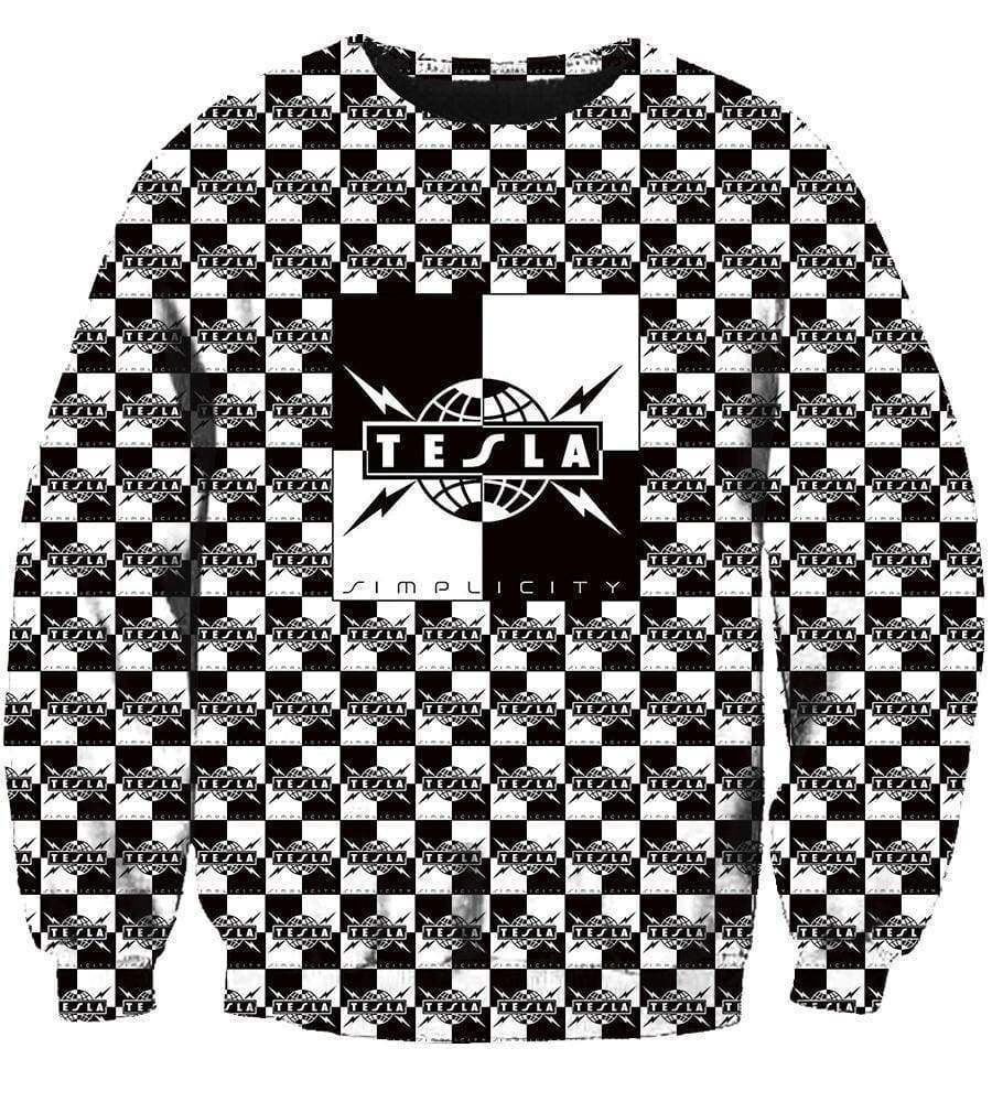 Tesla The Band Hoodie - Pullover Black Hoodie - Image 3