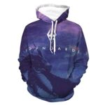 THE ELDER SCROLLS Hoodies - Purple Pullover Drawstring Hoodie with Pocket