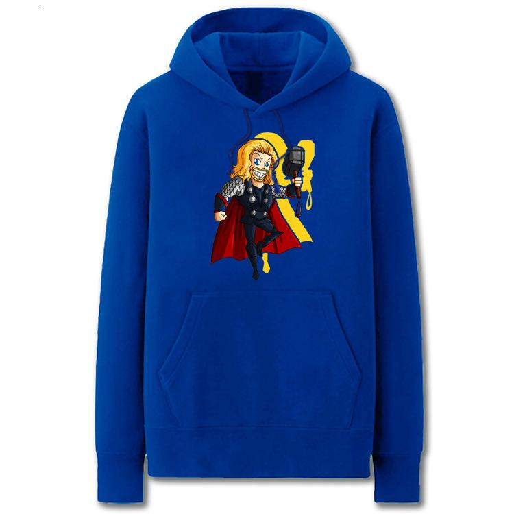 Thor Thor Hoodies - Solid Color Thor Thor Cartoon Style Cute Fleece Hoodie - Image 3