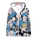 Undertale Jacket - Sans Blue 3D Print Zip Up Jacket