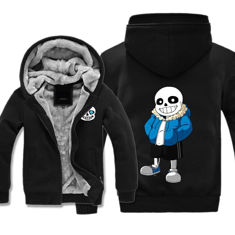 Undertale Jackets - Solid Color Undertale Game Series Character Super Cool Fleece Jacket - Image 5