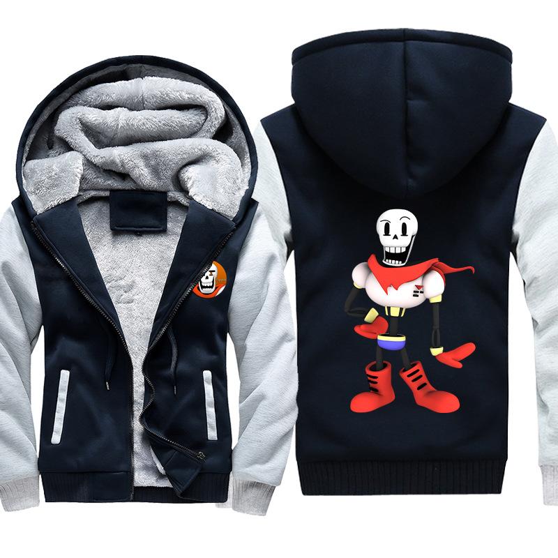 Undertale Jackets - Solid Color Undertale Sans Papyrus Super Cool Fleece Jacket - Image 3