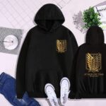 Unisex Attack on Titan Hoodie- Casual Ackerman Levi Printed Anime Hooded Sweatshirt Pullover Tops for Men and Women