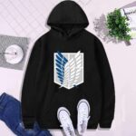 Unisex Attack on Titan Hoodie- Casual Ackerman Levi Printed Anime Hooded Sweatshirt Pullover Tops for Men and Women