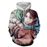 Unisex Attack On Titan Levi Ackerman 3D Printed Hoodie