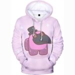 Video Game Among Us Hoodie - 3D Print Plague Doctor Drawstring Pullover Hoodie