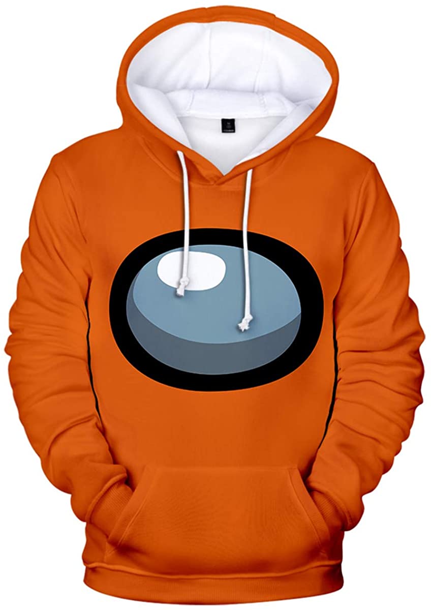 Video Game Among Us Hoodie - 3D Print Solid Color 5 Colors Drawstring Pullover Hoodie - Image 3