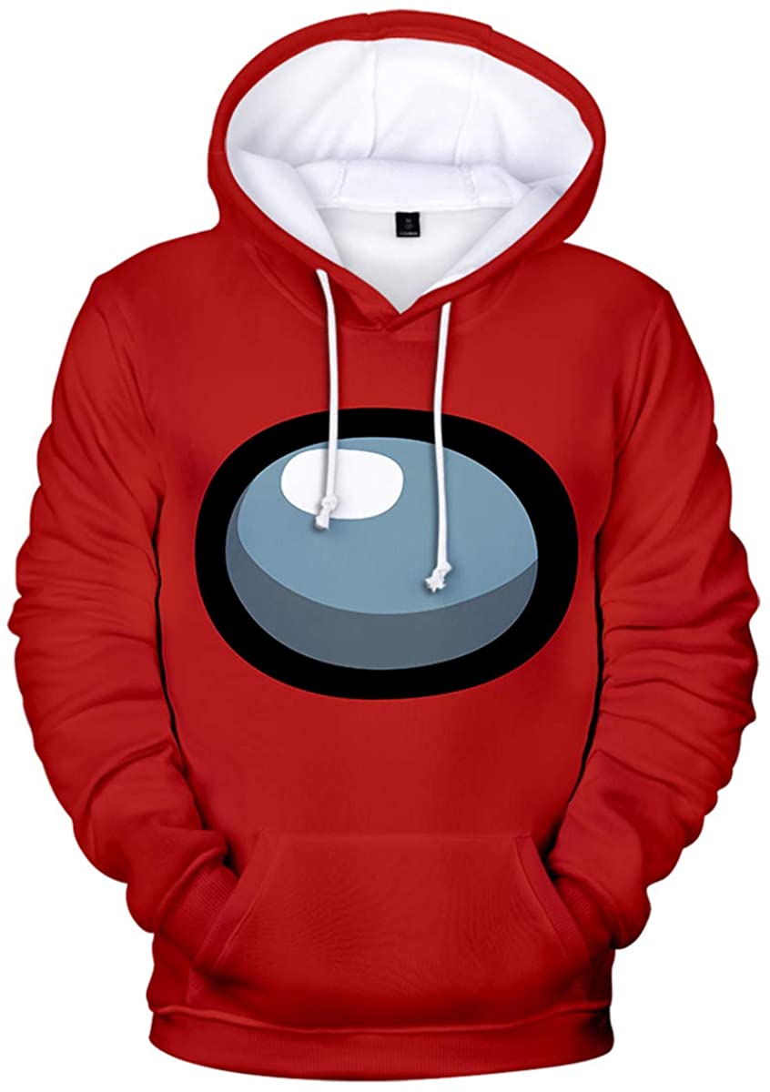 Video Game Among Us Hoodie - 3D Print Solid Color 5 Colors Drawstring Pullover Hoodie - Image 5