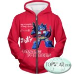 Voltron: Legendary Defender Hoodies -Transformers Optimus Prime Zip Up Hoodie