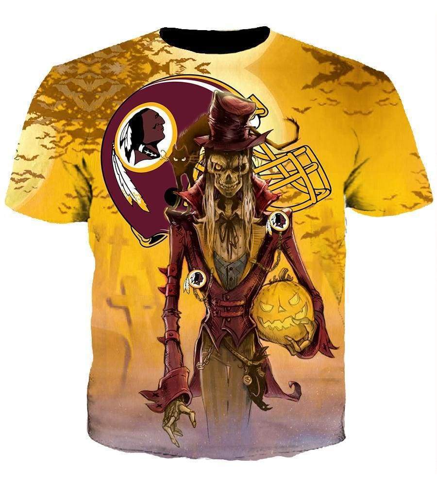 Washington Redskins Hoodies - Pullover Yellow Hoodie - Image 4
