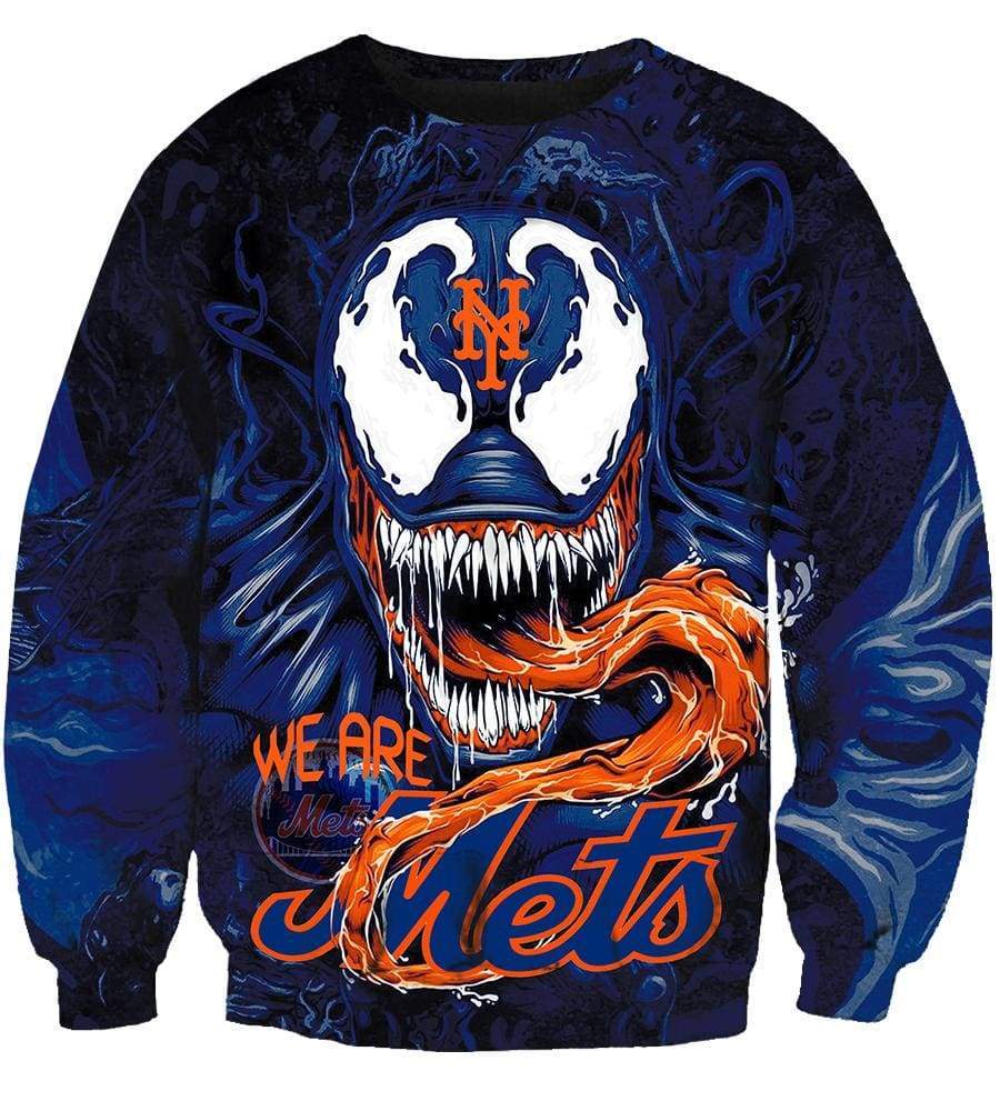 We are Mets Hoodies - Pullover Black Hoodie - Image 3